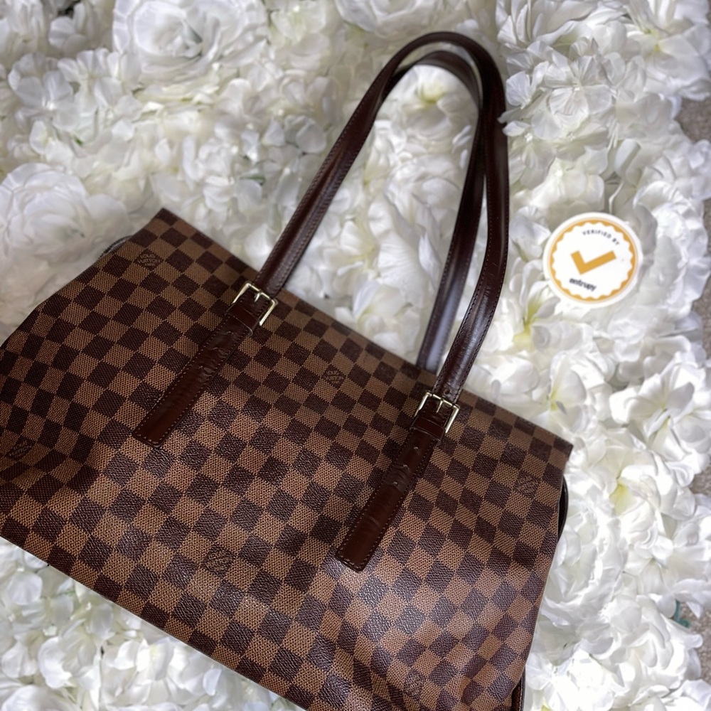 Louis Vuitton Chelsea Damier Ebene Large Handbag
